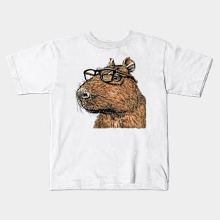 Cute Capybara Specs: The Eyewear Enthusiast Tee Kids T-Shirt